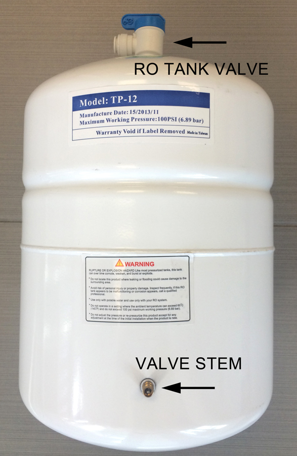 Pressurizing Your Reverse Osmosis Drinking Water Storage Tank
